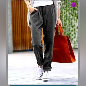 Ash Grey high waist chords